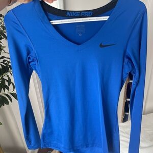 Nike Women's Vivid Blue Long Sleeve Tee